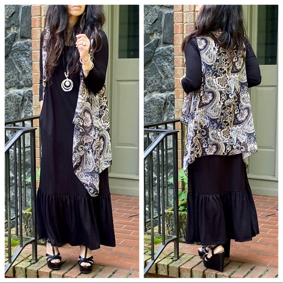 ✨LAST ONE✨Floral print open waterfall vest - Picture 11 of 11